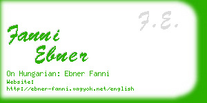 fanni ebner business card